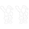 Image de vidaXL LumiÃ¨res de NoÃ«l silhouette du PÃ¨re NoÃ«l 2 pcs 35 LED