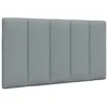 Image de vidaXL Coussin de tÃªte de lit gris clair 80 cm tissu