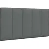 Image de vidaXL Coussin de tÃªte de lit gris foncÃ© 90 cm tissu