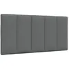 Image de vidaXL Coussin de tÃªte de lit gris foncÃ© 100 cm tissu