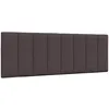 Image de vidaXL Coussin de tÃªte de lit marron foncÃ© 120 cm tissu