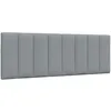 Image de vidaXL Coussin de tÃªte de lit gris clair 140 cm tissu