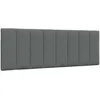 Image de vidaXL Coussin de tÃªte de lit gris foncÃ© 140 cm tissu