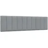 Image de vidaXL Coussin de tÃªte de lit gris clair 180 cm tissu