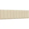 Image de vidaXL Coussin de tÃªte de lit crÃ¨me 180 cm tissu