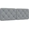 Image de vidaXL Coussin de tÃªte de lit gris clair 120 cm tissu