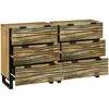 Image de vidaXL Buffets avec tiroir avec stockage 2 pcs Marron Moyen Bois de mangue massif