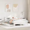 Image de vidaXL Cadre de lit sans matelas blanc 135x190 cm bois de pin massif