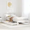 Image de vidaXL Lit bibliothÃ¨que sans matelas blanc 90x200cm bois de pin massif