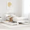 Image de vidaXL Lit bibliothÃ¨que sans matelas blanc 75x190cm bois de pin massif