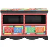 Image de Meuble TV vidaXL Multicolore 80x35x50 cm en bois de mangue