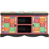 Image de Meuble TV vidaXL Multicolore 100x35x50 cm en bois de mangue massif