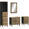 Image de vidaXL Ensemble de meubles de salle de bain 4 pcs bois manguier massif