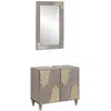 Image de vidaXL Ensemble de mobilier de salle de bain Montage mural 2 pcs Gris
