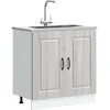 Image de vidaXL Meuble bas pour Ã©vier Kalmar chÃªne sonoma bois ingÃ©nierie