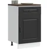 Image de vidaXL Armoire de cuisine Kalmar noir bois d'ingÃ©nierie