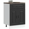 Image de vidaXL Armoire de cuisine Kalmar noir bois d'ingÃ©nierie