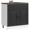 Image de vidaXL Armoire de cuisine Kalmar noir bois d'ingÃ©nierie