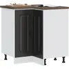 Image de vidaXL Armoire d'angle de cuisine Kalmar noir bois d'ingÃ©nierie