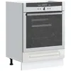 Image de vidaXL Armoire Ã  four Kalmar blanc brillant bois d'ingÃ©nierie