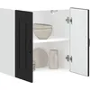 Image de vidaXL Armoire murale de cuisine Kalmar noir bois d'ingÃ©nierie