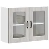 Image de vidaXL Armoire murale de cuisine et porte en verre Kalmar sonoma gris