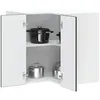 Image de vidaXL Armoire murale d'angle de cuisine Kalmar noir bois d'ingÃ©nierie