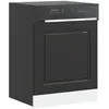 Image de vidaXL Panneau de lave-vaisselle Kalmar noir 60x1,5x67 cm