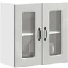 Image de vidaXL Armoire murale de cuisine avec porte en verre Kalmar gris bÃ©ton