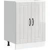 Image de vidaXL Meuble de base de lavabo Lucca blanc brillant bois ingÃ©nierie