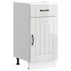 Image de vidaXL Armoire de cuisine Lucca blanc brillant bois ingÃ©nierie