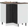 Image de vidaXL Armoire d'angle de cuisine Lucca noir bois d'ingÃ©nierie