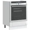 Image de vidaXL Armoire de four Lucca blanc brillant bois ingÃ©nierie