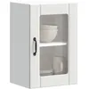 Image de vidaXL Armoire murale de cuisine avec porte en verre Lucca blanc