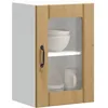 Image de Vidaxl Armoire Murale De Cuisine Porte En Verre Lucca ChÃªne Artisanal