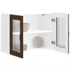 Image de vidaXL Armoire murale de cuisine et porte en verre Lucca chÃªne marron