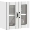 Image de vidaXL Armoire murale de cuisine avec porte en verre Lucca blanc