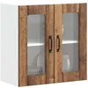 Image de vidaXL Armoire murale de cuisine avec porte en verre Lucca vieux bois