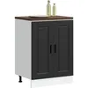 Image de vidaXL Armoire de cuisine Porto noir bois d'ingÃ©nierie