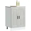 Image de vidaXL Armoire de cuisine Porto gris bÃ©ton bois d'ingÃ©nierie