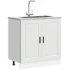 Image de vidaXL Meuble bas pour Ã©vier Porto blanc 80x46x81,5 cm bois ingÃ©nierie
