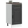 Image de vidaXL Armoire de cuisine Porto noir bois d'ingÃ©nierie