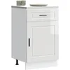 Image de vidaXL Armoire de cuisine Porto blanc brillant bois ingÃ©nierie