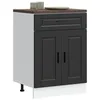 Image de vidaXL Armoire de cuisine Porto noir bois d'ingÃ©nierie