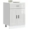 Image de vidaXL Armoire de cuisine Porto blanc brillant bois ingÃ©nierie