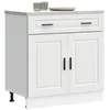 Image de vidaXL Armoire de cuisine Porto blanc bois d'ingÃ©nierie
