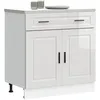 Image de vidaXL Armoire de cuisine Porto blanc brillant bois ingÃ©nierie