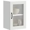 Image de vidaXL Armoire murale de cuisine avec porte en verre Porto blanc