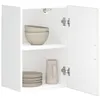 Image de vidaXL Armoire murale de cuisine Porto blanc brillant bois ingÃ©nierie