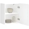Image de vidaXL Armoires murales de cuisine 2 pcs Porto blanc brillant